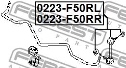 FEBEST 0223-F50RR Rod/Strut, stabiliser